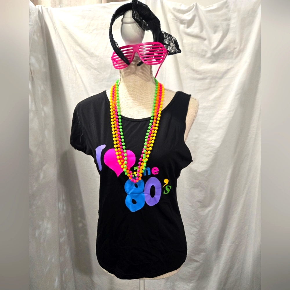 I Love The 80's Top w/ Accessaries - (S/M)